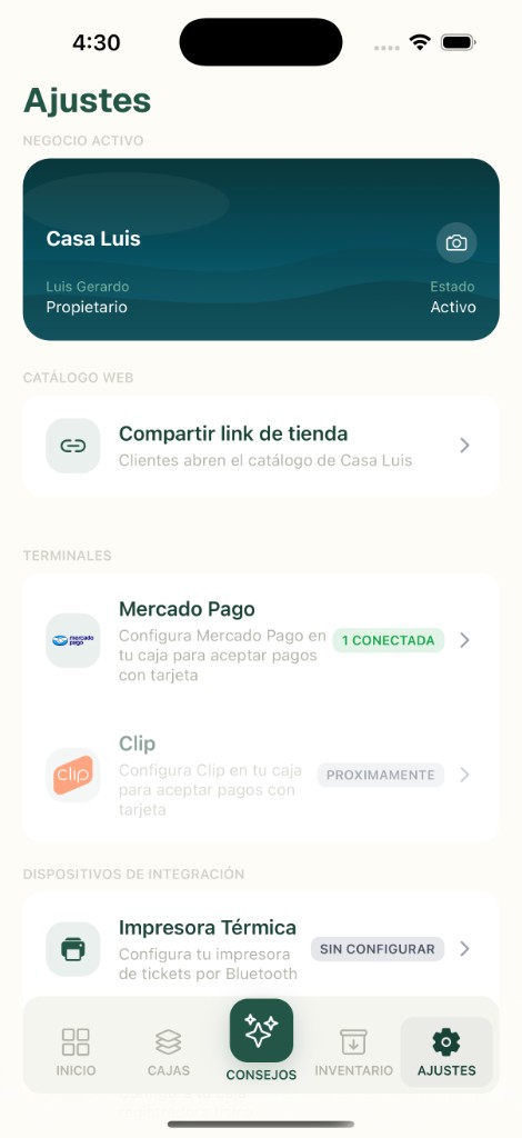 PuntoFast — compartir link de tienda